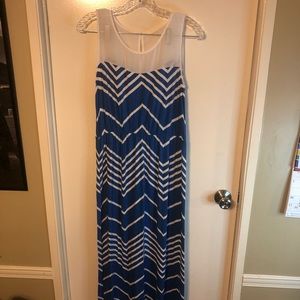 New York & Company Chevron Print Maxi Dress